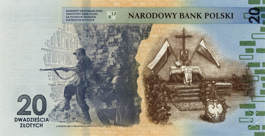 20 zł - 80. rocznica wybuchu Powstania Warszawskiego - banknot kolekcjonerski